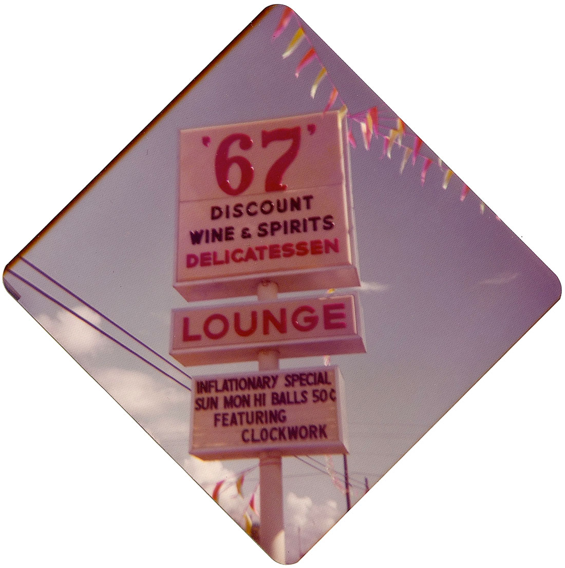 67 Lounge sign