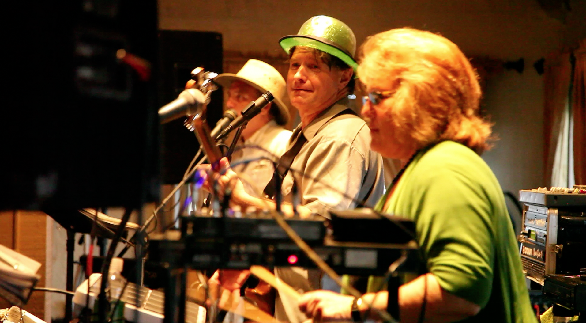 Alfredo, Alex and Lina during the Clockwork performance at the 94th Aero Squadron in Miami Florida on March 16, 2012