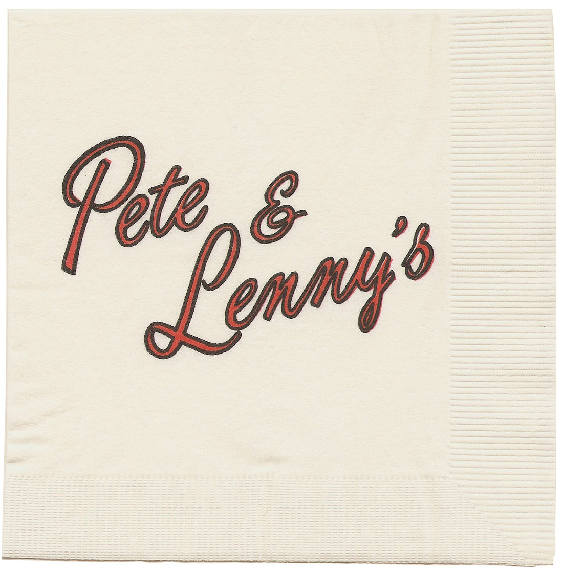 Pete & Lenny's napkin